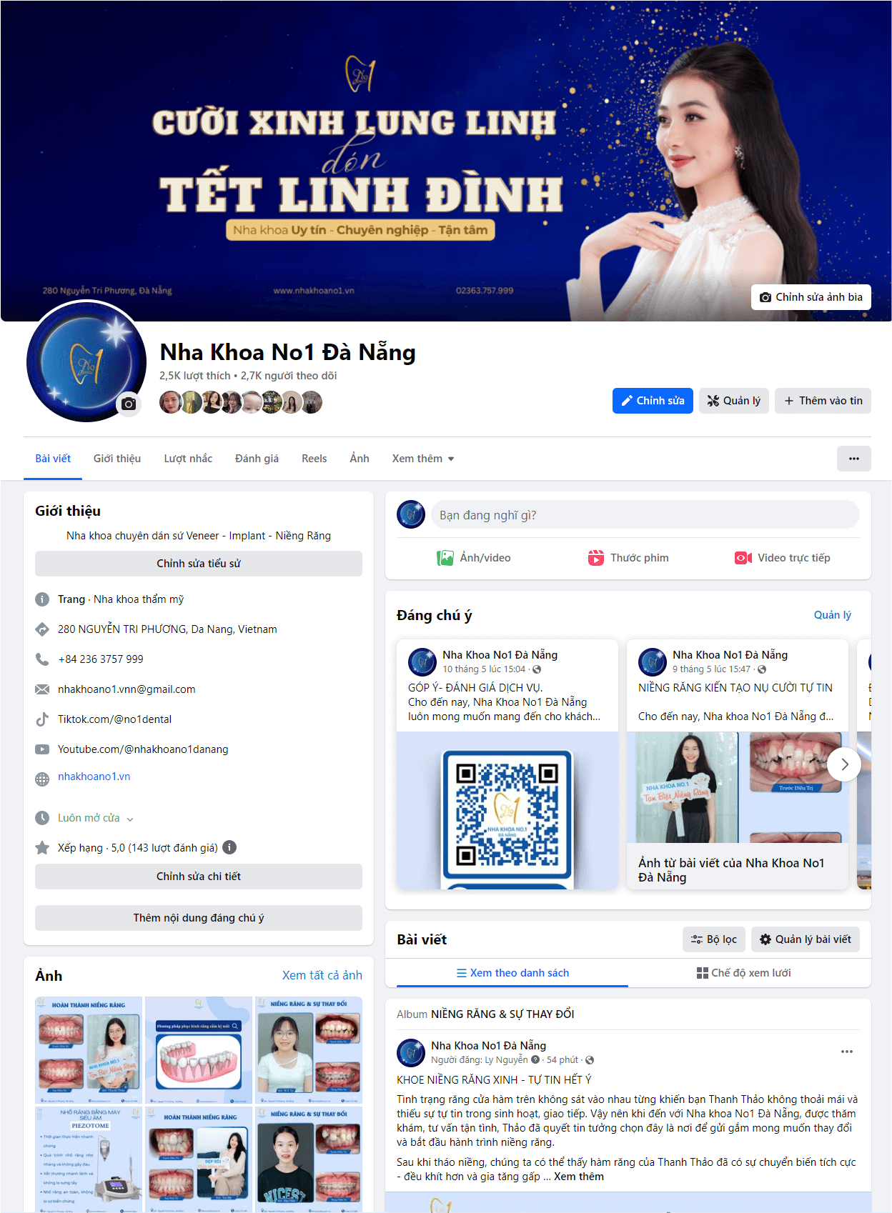 page nha khoa no1 đà nẵng , nha khoa uy tín đà nẵng, facebook nha khoa no1